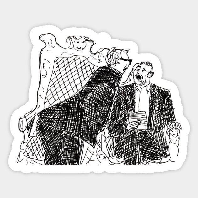 ARRGGGGHHHH – greg davies and alex horne Sticker by underscoree